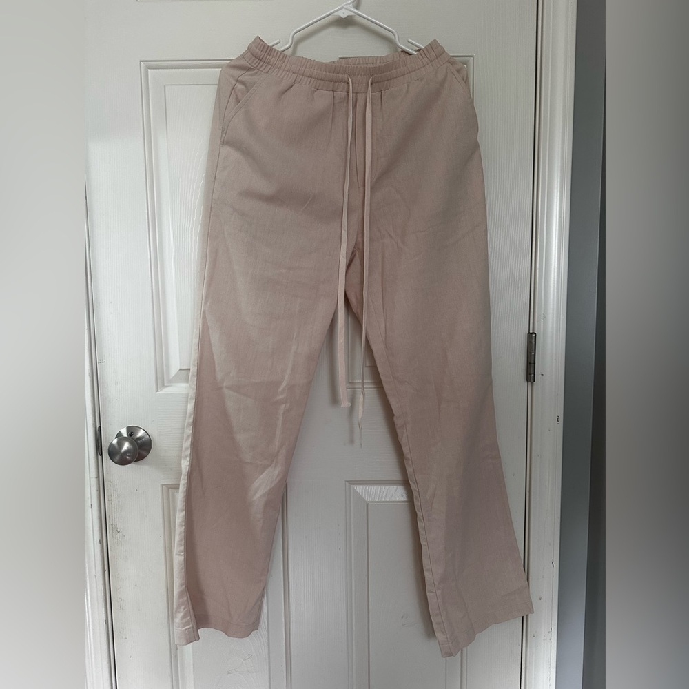 BoohooMan Men Relaxed Linen Trousers With Waistband